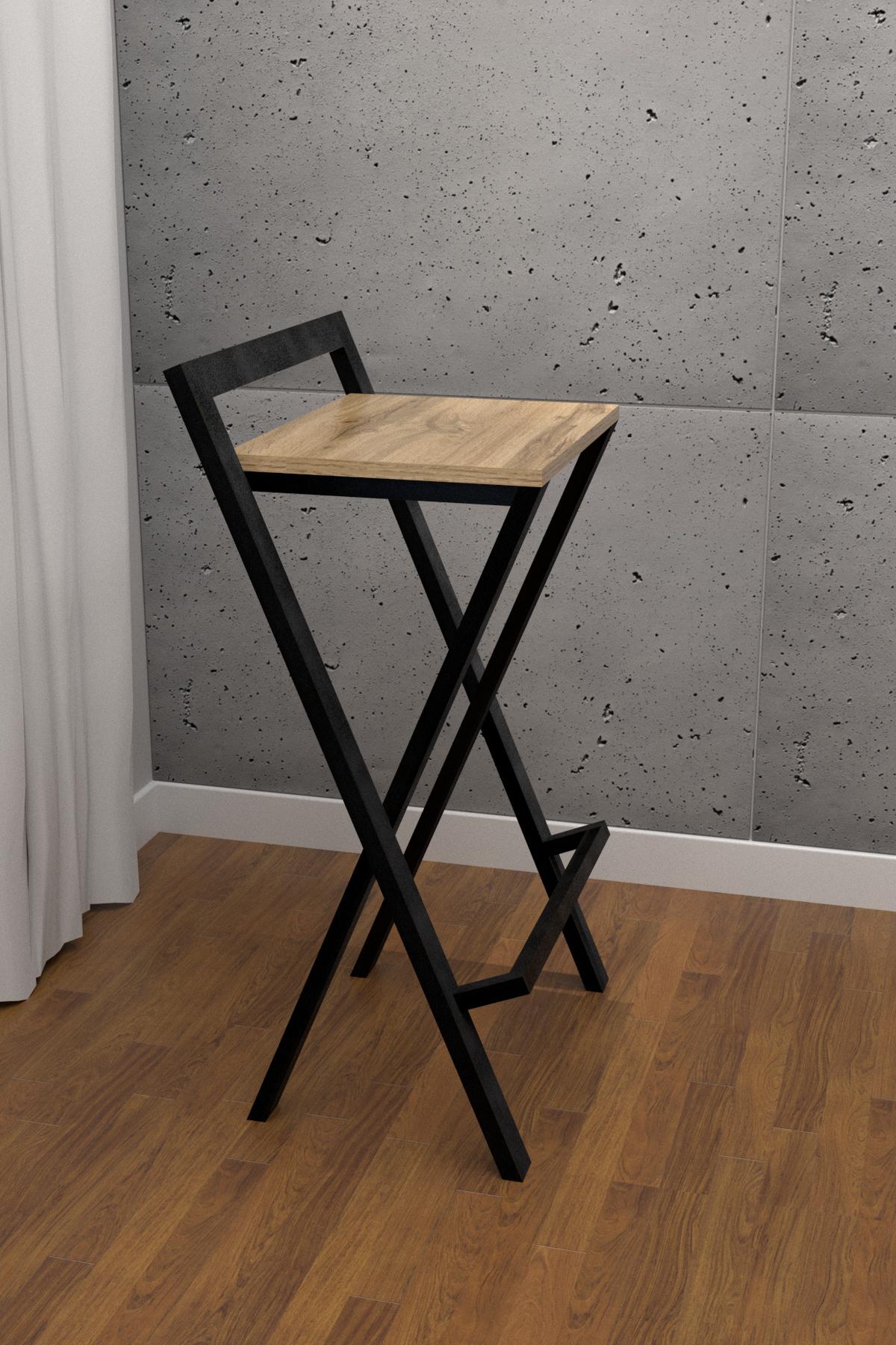 Барный стул EcoLoft Версо DSP-1258-1 в стиле лофт Дуб Аппалачи (DSP-1258-1)