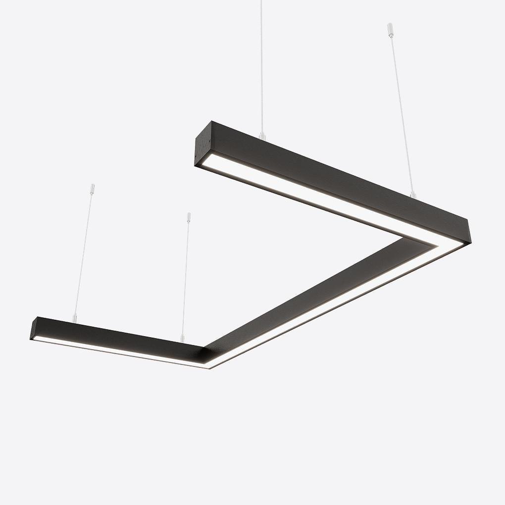 Светильник светодиодный X-LED 60 Вт U-образный Черный (26322859)