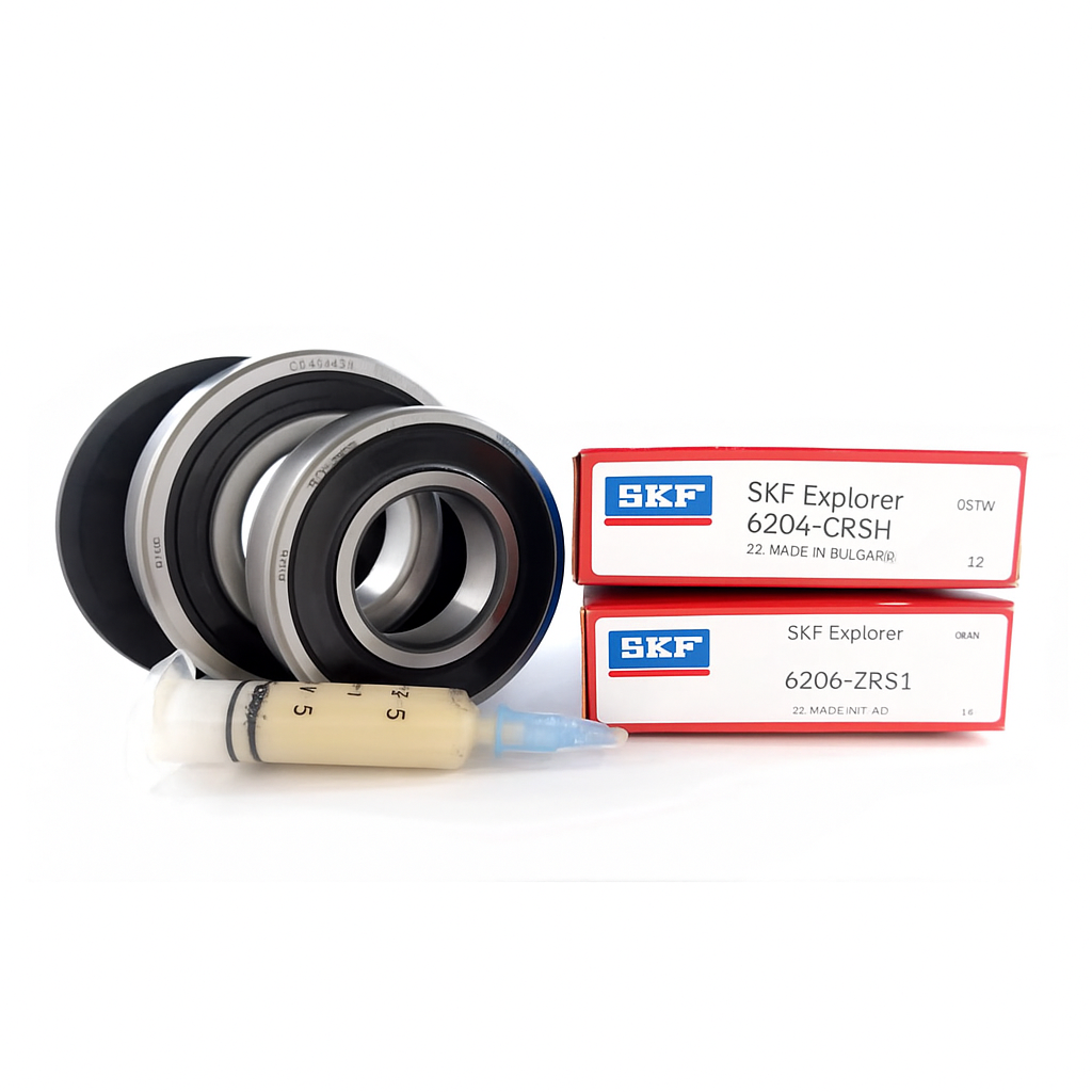 Подшипники SKF для стиральной машины Whirlpool 6204-6206 сальник 40х65х10 смазка 2 мл (p2346) Подшипники SKF для стиральной машины Whirlpool 6204-6206 сальник 40х65х10 смазка 2 мл (p2346)