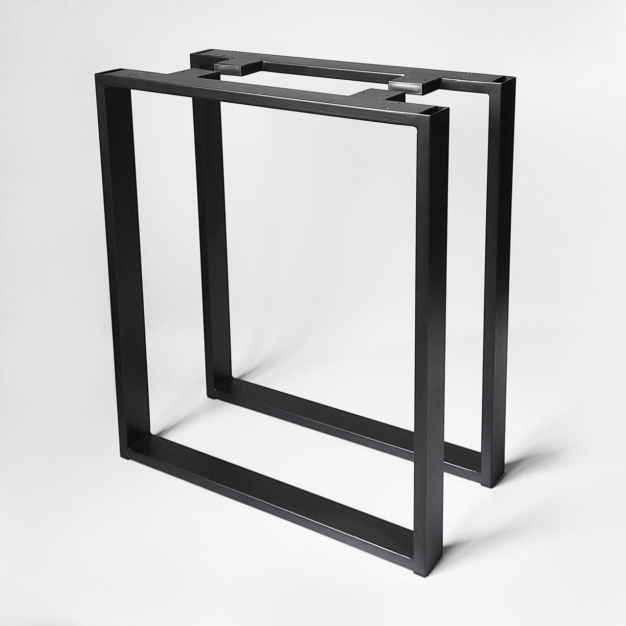 Комплект опор для столу з металу 600х110 мм H 730 мм 50x20 мм Чорний (1183) Комплект опор для столу з металу 600х110 мм H 730 мм 50x20 мм Чорний (1183)