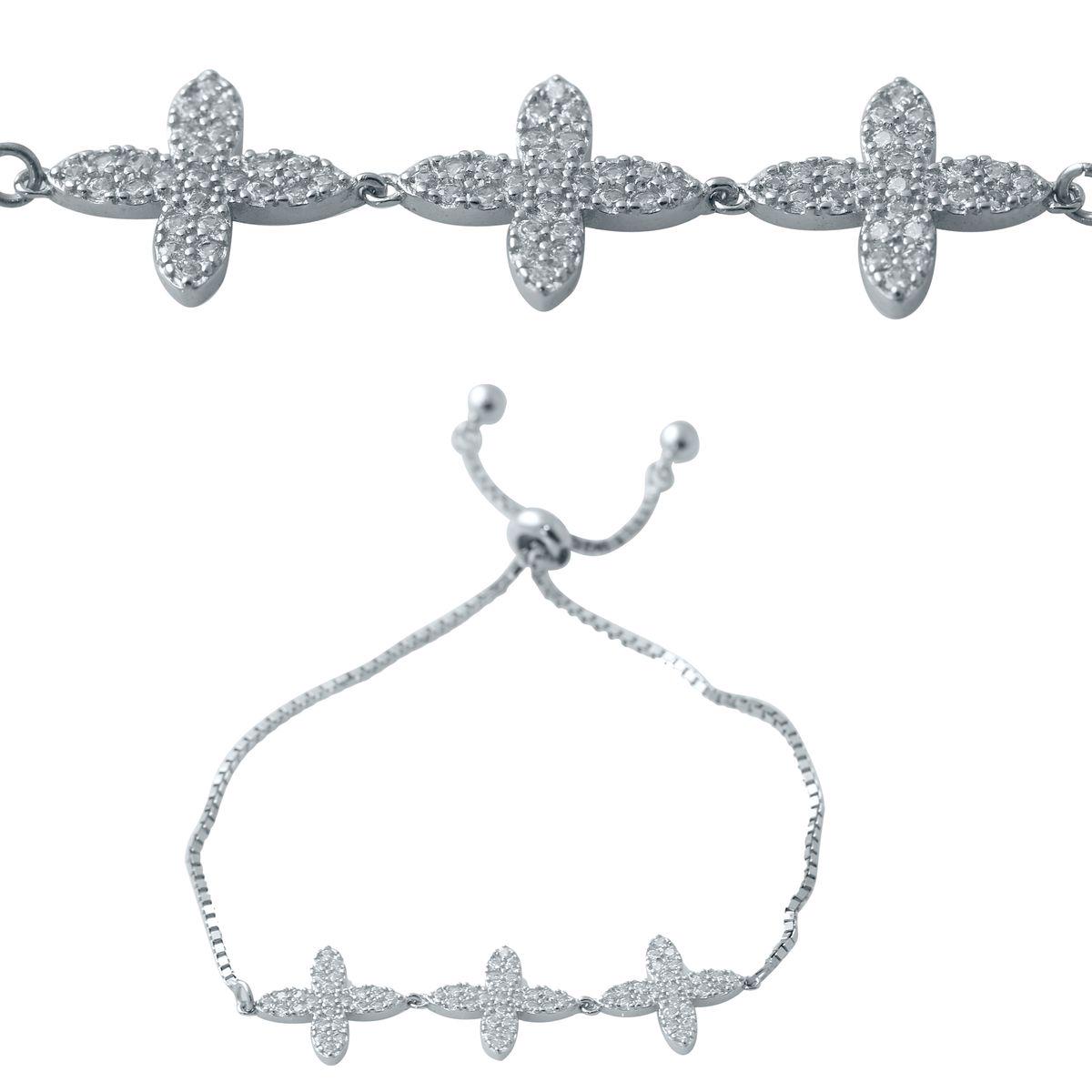 Браслет серебряный с фианитами 3,93 г (2038382)