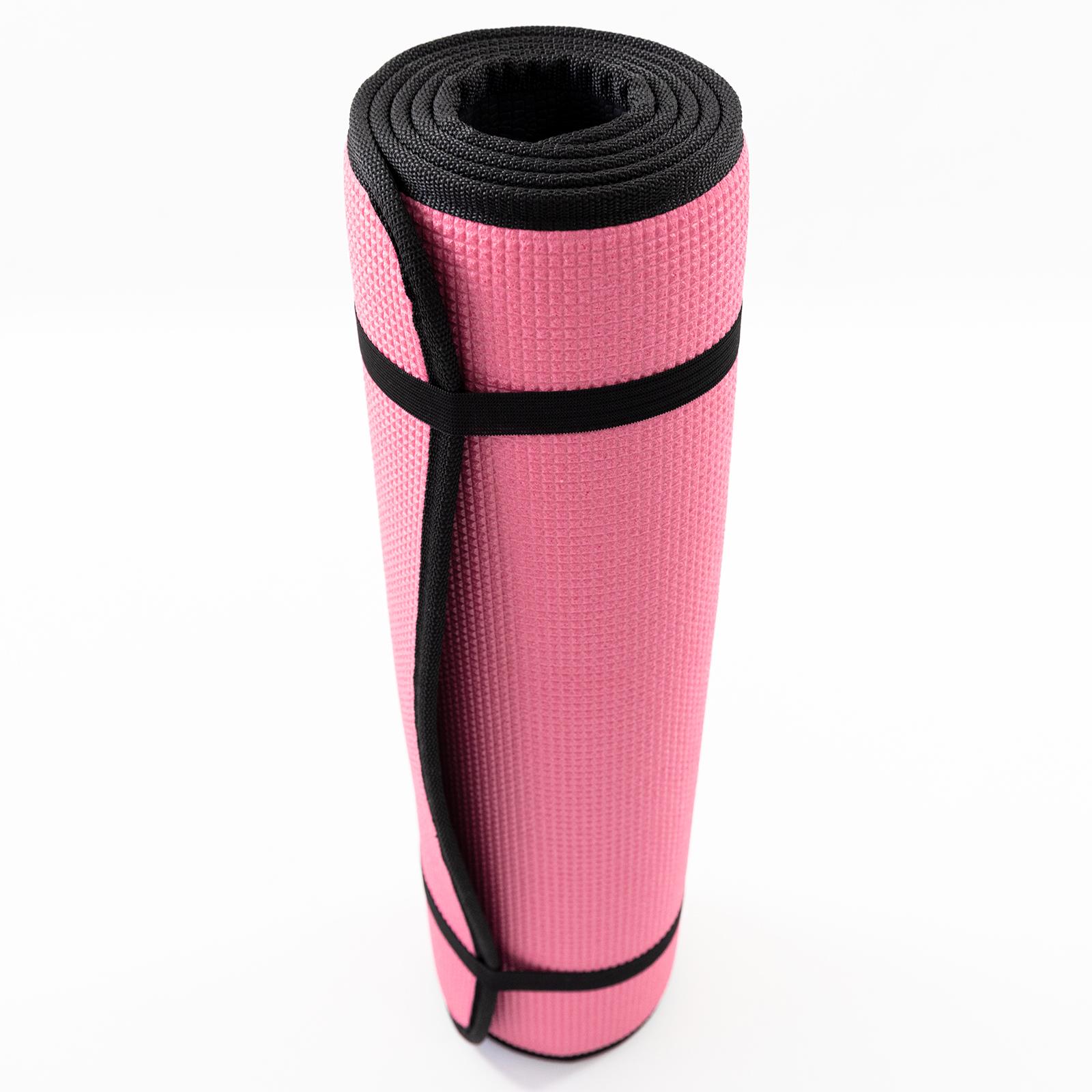 Килимок для йоги та фітнесу EVA двошаровий Osport Yoga Pro/ 8мм (OF-0275) Чорно-рожевий - фото 6