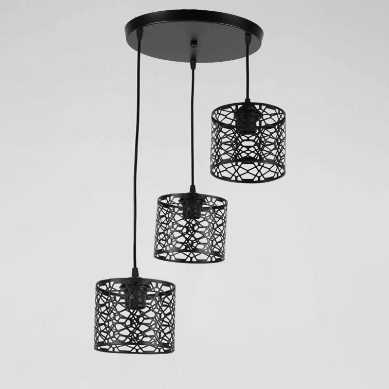 Люстра подвесная Light House NM-15754/3 BK+BK на три лампы Черный