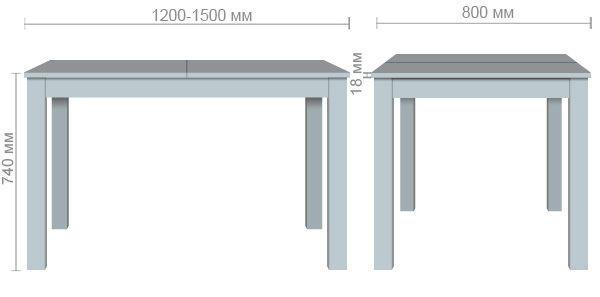 Обідній стіл AMF Норман 740х1200+300х800 розсувний Білий - фото 10 Обідній стіл AMF Норман 740х1200+300х800 розсувний Білий - фото 10