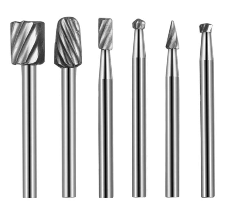 Набор фрез для гравера и дрели с высокой жесткостью с хвостовиком 3 мм 6 шт. (29578)