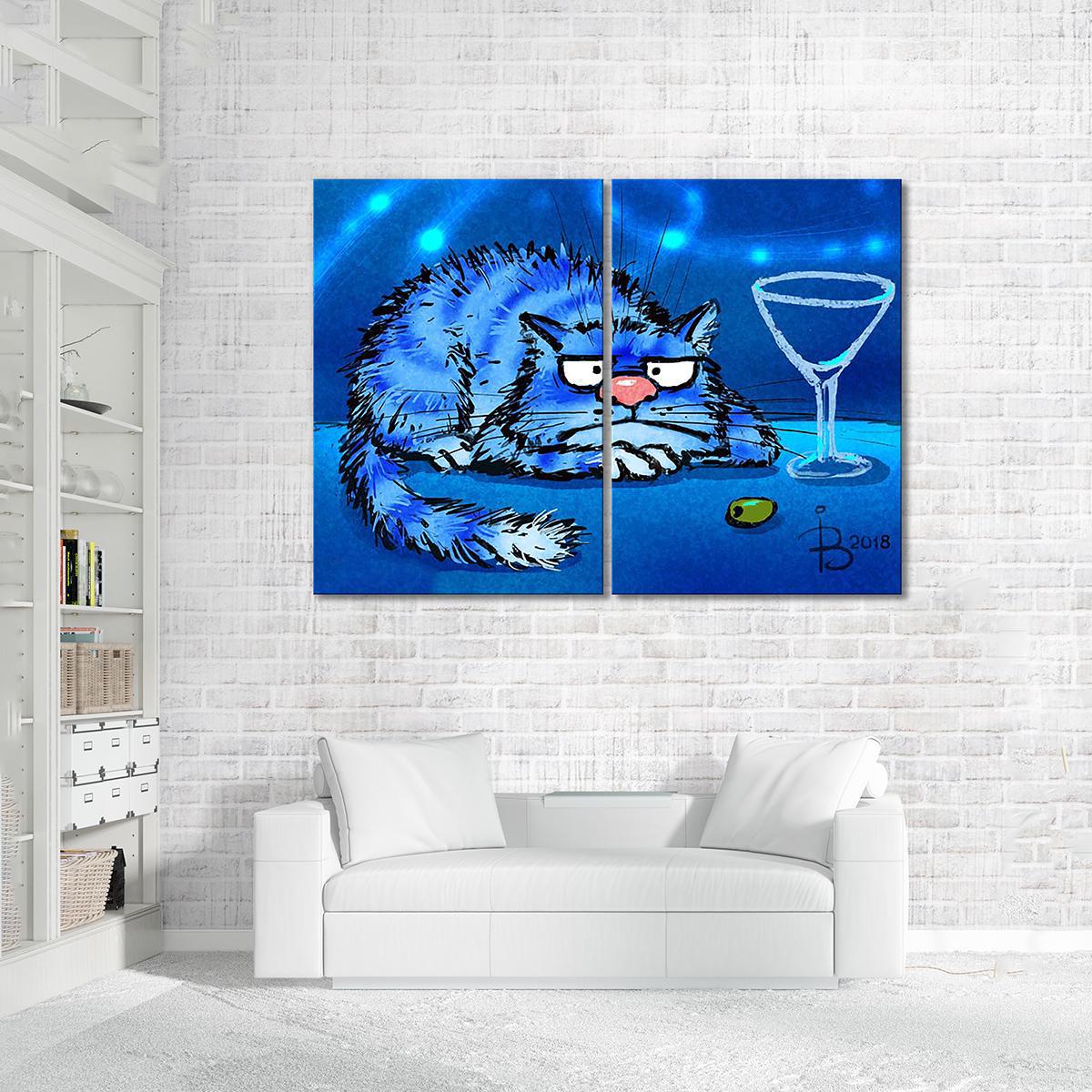 Модульная картина Цвет настроения синий 2 модуля 50x75 см