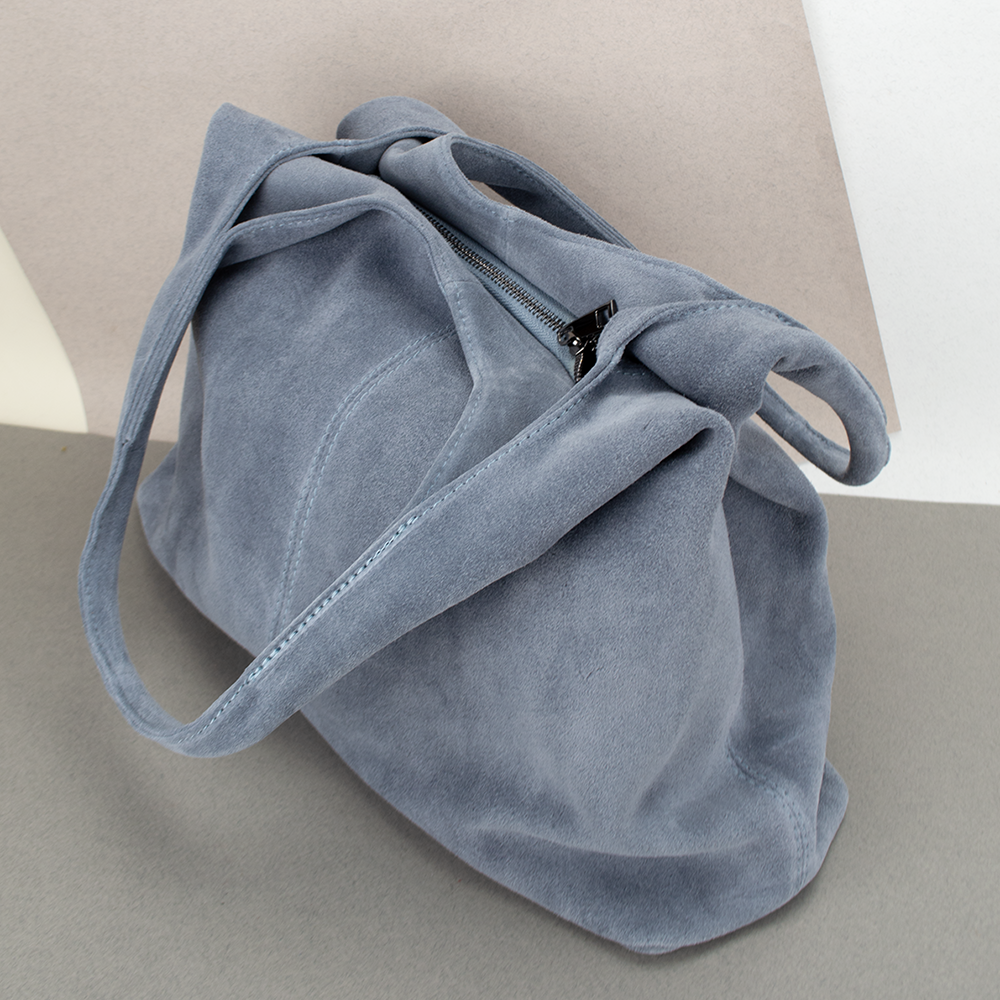 Сумка-шопер жіноча замшева Virginia Conti 03790 Джинсовий (2385341317) - фото 3 Сумка-шопер жіноча замшева Virginia Conti 03790 Джинсовий (2385341317) - фото 3