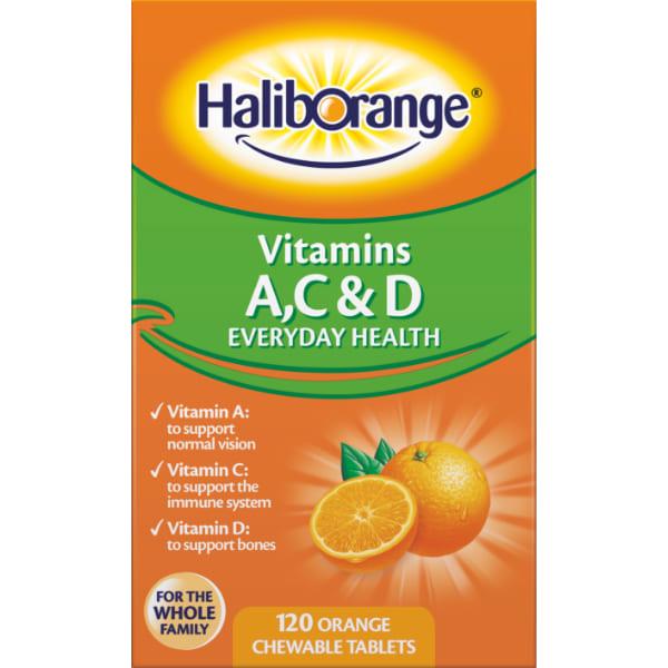 Мультивитамины Haliborange Vitamins A, C & D Orange 120 chewable tabs (000020724)