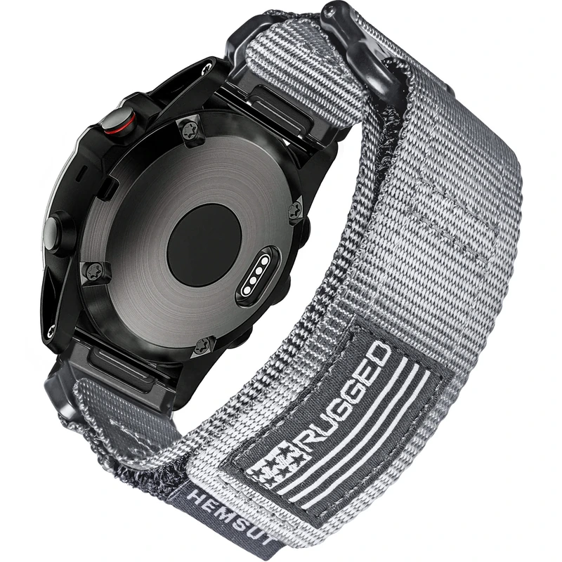 Ремінець для годинника Hemsut HGA125 Super Rugged Garmin 20 мм Grey (4154)
