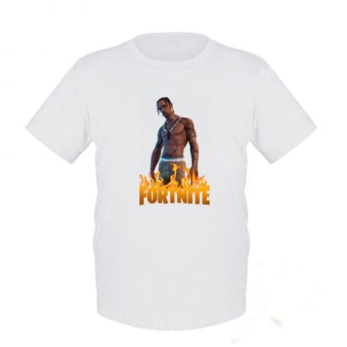 Футболка детская Fortnite Travis Scott 140 см Белый (5284820-1-116441-M)