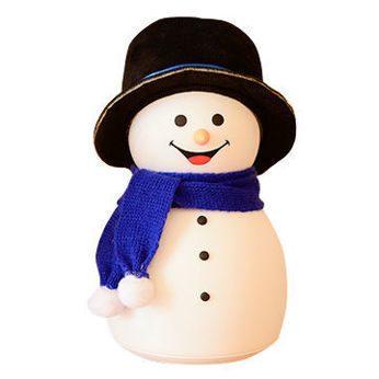 Дитячий силіконовий нічник Сніговик LJC-118 в циліндрі