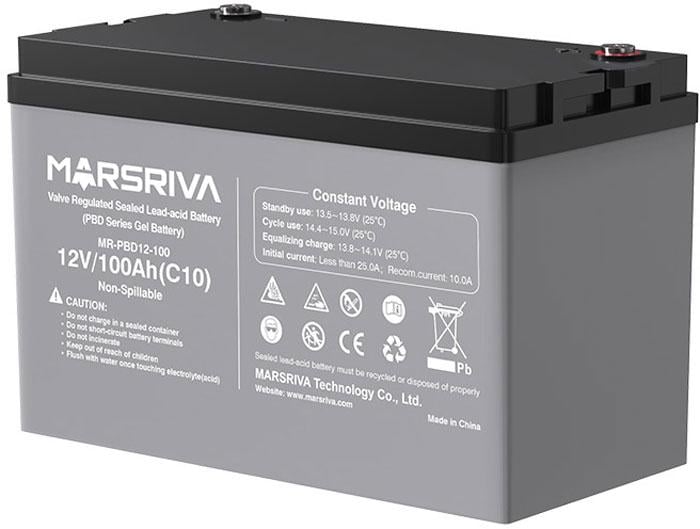 Акумулятор Marsriva 12V 100A AGM Gel battery Grey (MR-PBD12-100) Акумулятор Marsriva 12V 100A AGM Gel battery Grey (MR-PBD12-100)