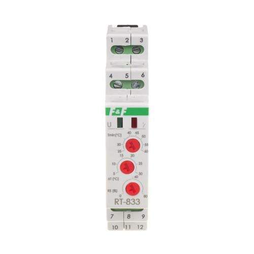 Терморегулятор F&F RT-833 230V вентилятор 6A DC реле 10A (27878646)