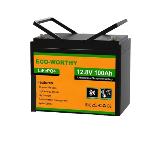 Аккумуляторная батарея Eco-Worthy LiFePO4 12,8V 100 Ah Bluetooth Черный (33353053)