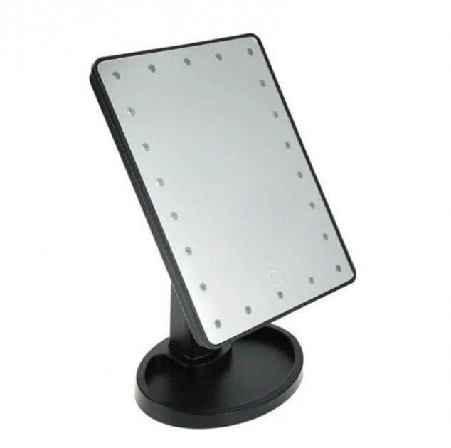 Косметическое зеркало Magic Makeup Mirror с подсветкой Черный (15467689)