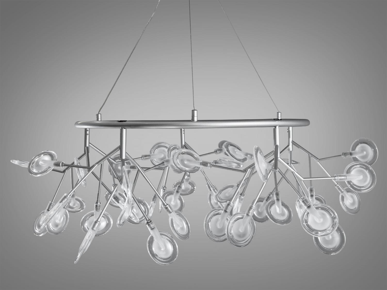 Люстра підвісна Світлячок 45 ламп Хром сатин (Y887-45C SL) - фото 2