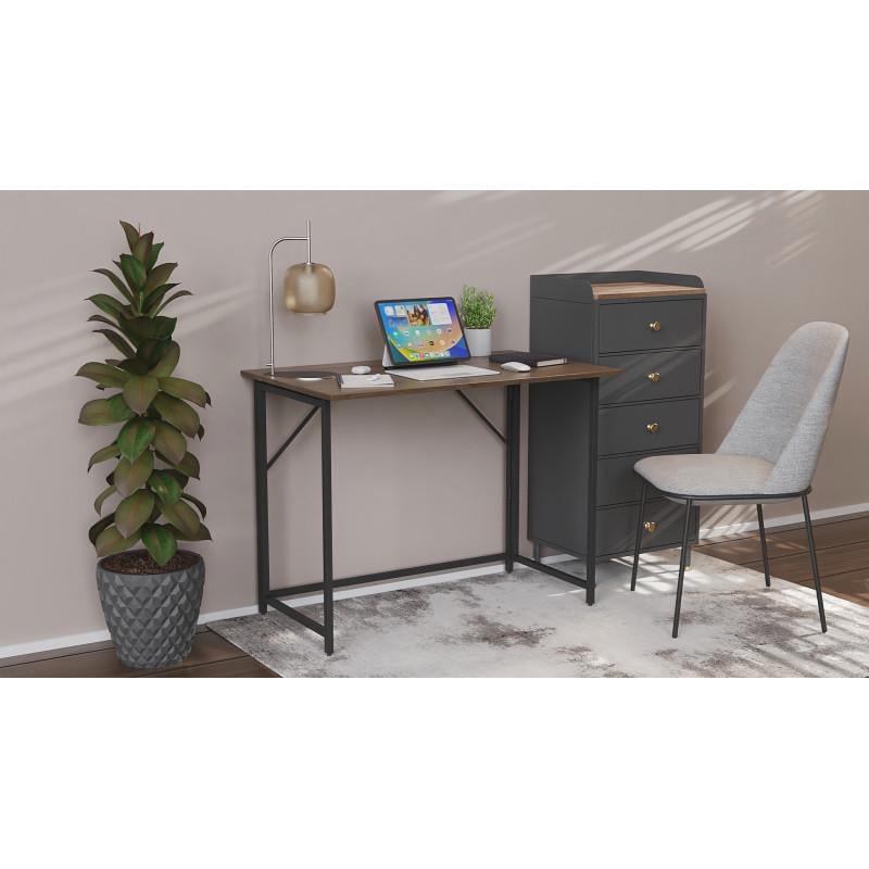 Стіл розкладний Ferrum-decor Moris метал/ДСП Чорний/Дуб Сонома Трюфель (FRD-104673) - фото 3 Стіл розкладний Ferrum-decor Moris метал/ДСП Чорний/Дуб Сонома Трюфель (FRD-104673) - фото 3