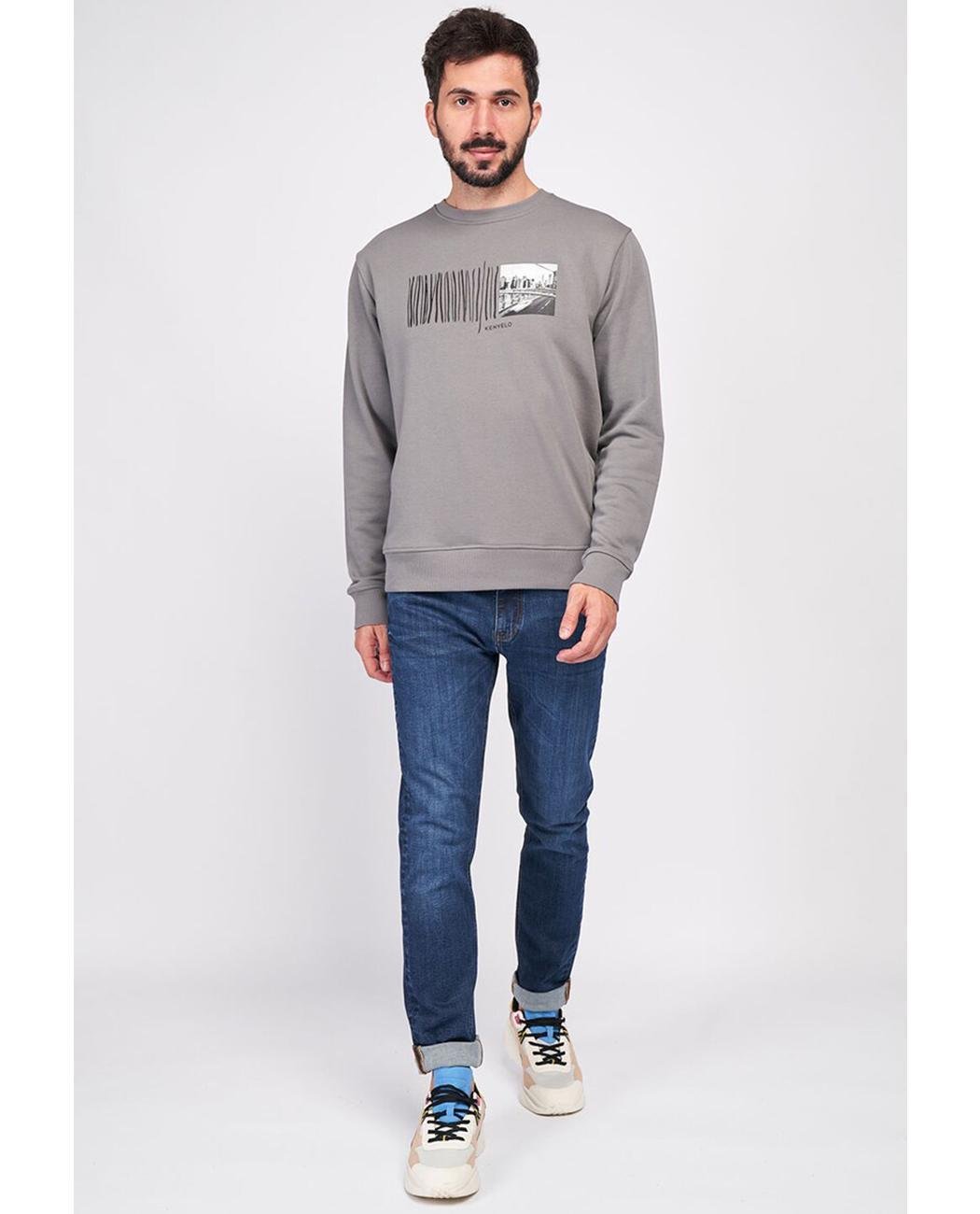 Толстовка чоловіча Kenvelo 10302257.152 XL Сірий (5942723004918) - фото 4 Толстовка чоловіча Kenvelo 10302257.152 XL Сірий (5942723004918) - фото 4