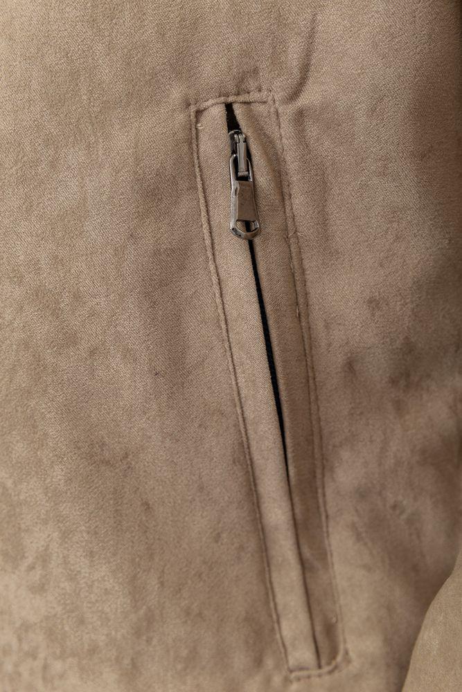 Бомбер мужской замшевый S Бежевый (150676) - фото 5 Бомбер мужской замшевый S Бежевый (150676) - фото 5