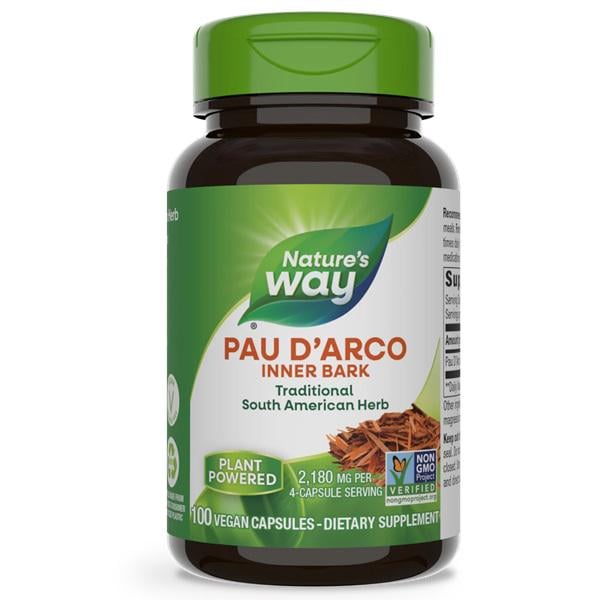 Антипаразитарный препарат Nature's Way Pau d'Arco Inner Bark 545 мг 100 Veg Caps (NWY-15450)