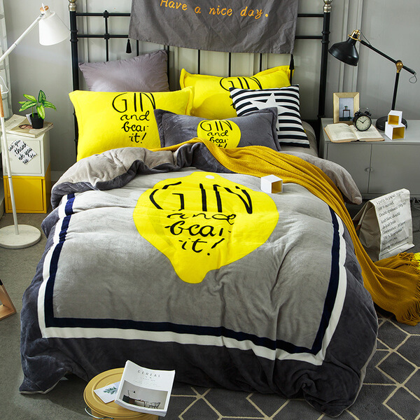 Плюшевое постельное белье Homytex  евро размер Gin