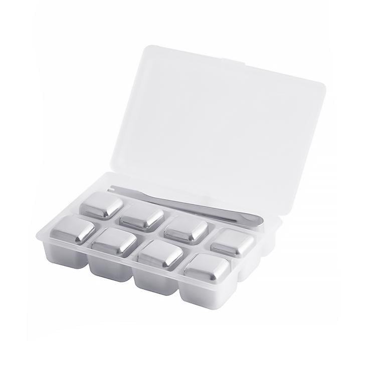 Кубики охлаждающие для напитков из нержавеющей стали 8 шт.