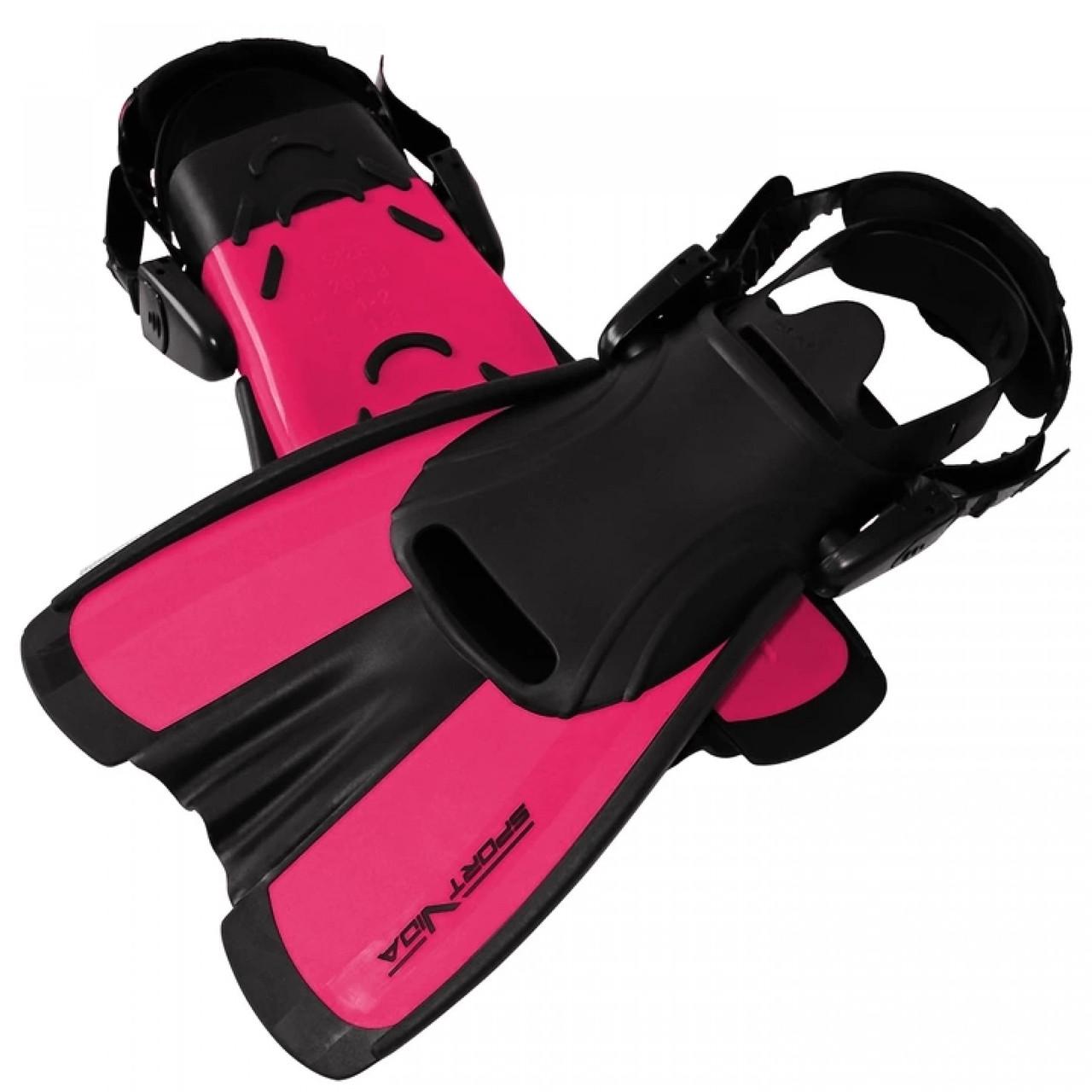 Ласты SportVida SV-DN0008JR-M р. 34-38 Black/Pink