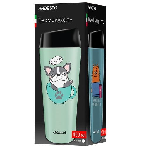 Термокружка Ardesto Coffee Time Frenchie AR2645DG 450 мл Зеленый - фото 5 Термокружка Ardesto Coffee Time Frenchie AR2645DG 450 мл Зеленый - фото 5