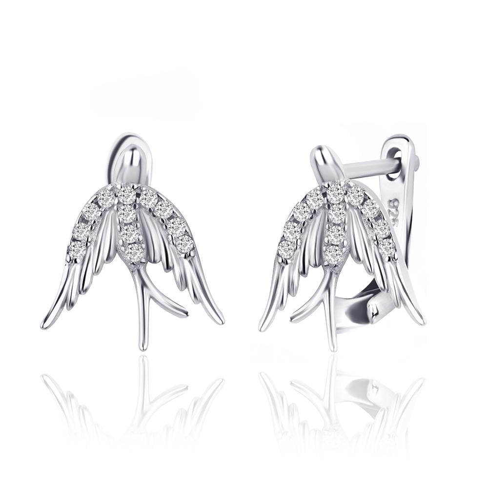 Серьги серебряные Swallow Sparkle 925° (С2Ф/2027)