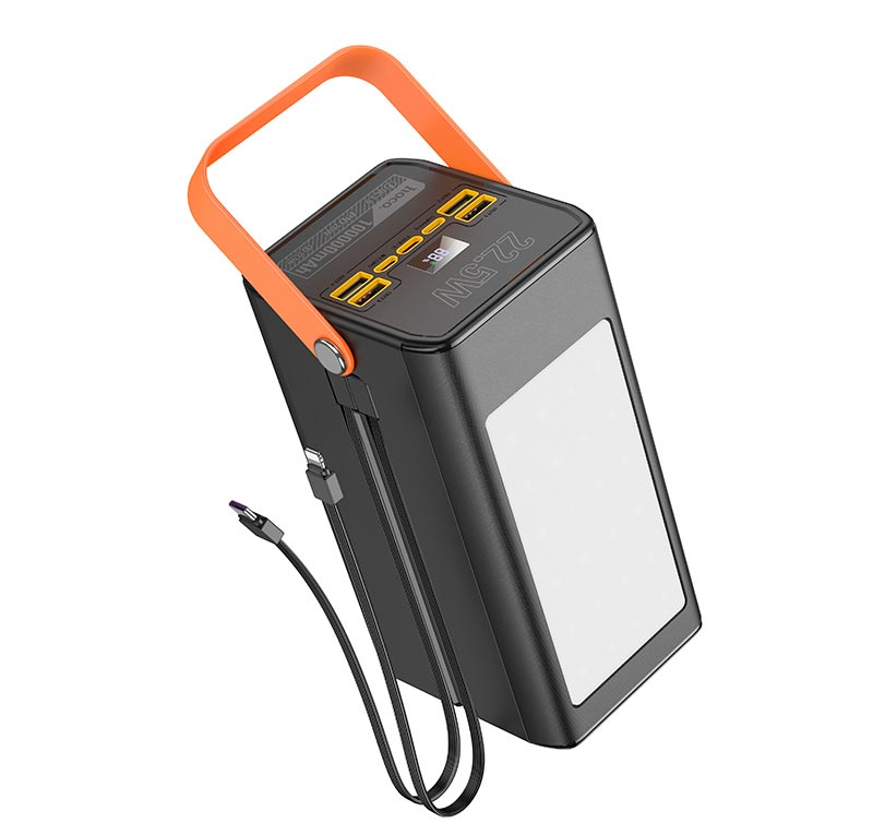 Повербанк Hoco DB49 Action 100000 mAh 4USB/Type-C/Lightning/22.5W/3A/PD/QC Черный (UUB27103)