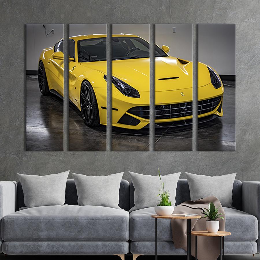 Модульная картина из 5 частей Роскошный  Ferrari  87x50 см (122-51)