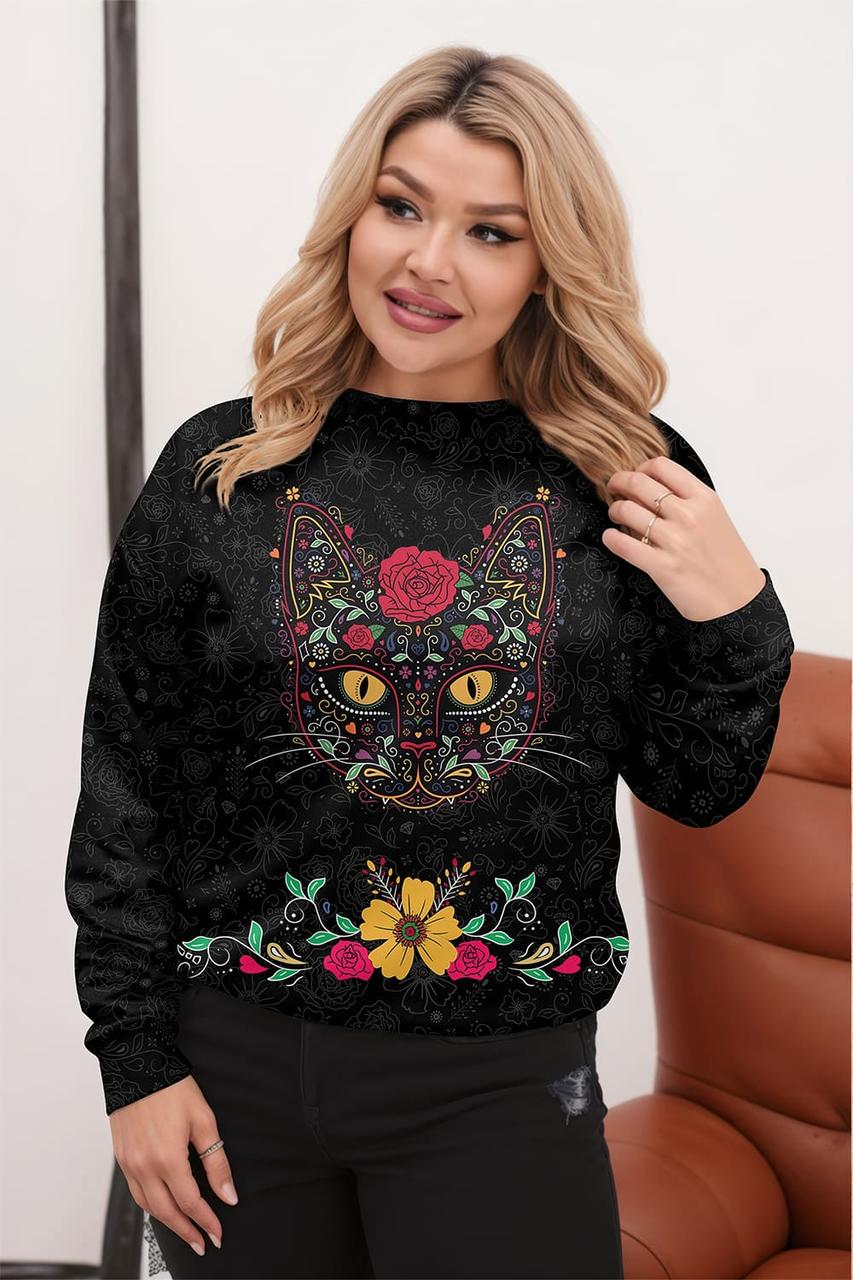 Світшот жіночий Астрал батал 6XL Чорний (50180) - фото 1 Світшот жіночий Астрал батал 6XL Чорний (50180) - фото 1