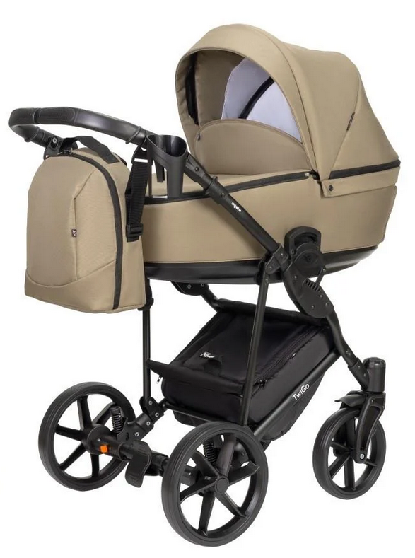 Коляска дитяча функціональна Angelina Twigo Ecco 2в1 Кава з молоком Коляска дитяча функціональна Angelina Twigo Ecco 2в1 Кава з молоком