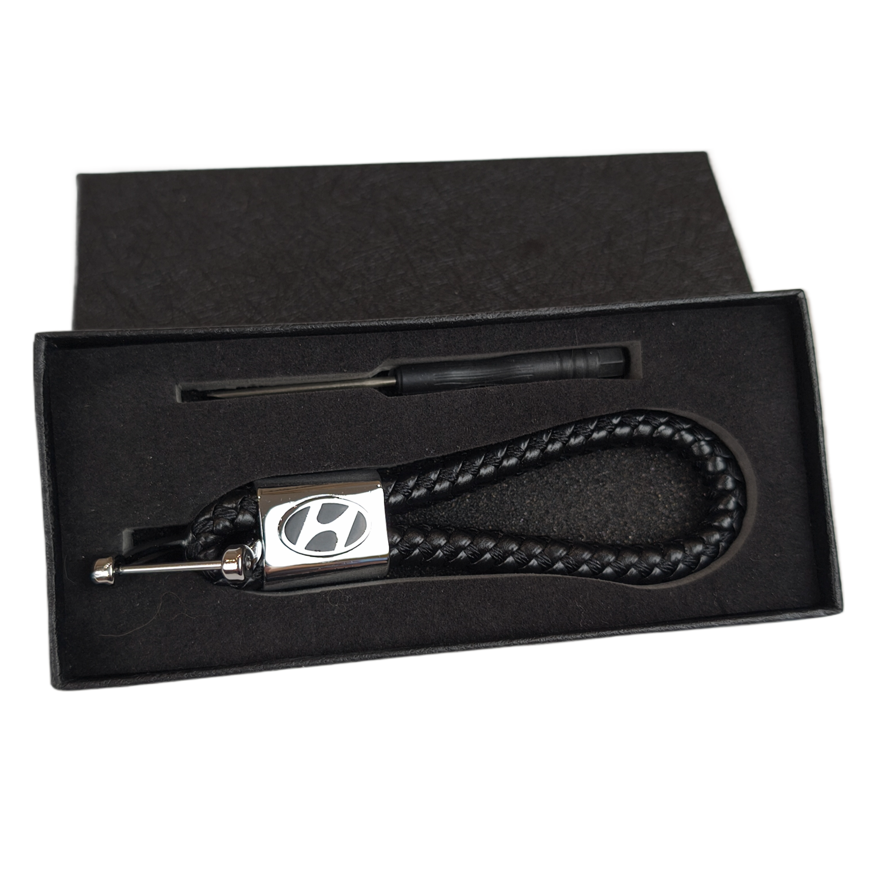 Автомобильный брелок для ключей Hyundai подвесной с лого на ключе в подарочной коробочке (R9196) Автомобильный брелок для ключей Hyundai подвесной с лого на ключе в подарочной коробочке (R9196)