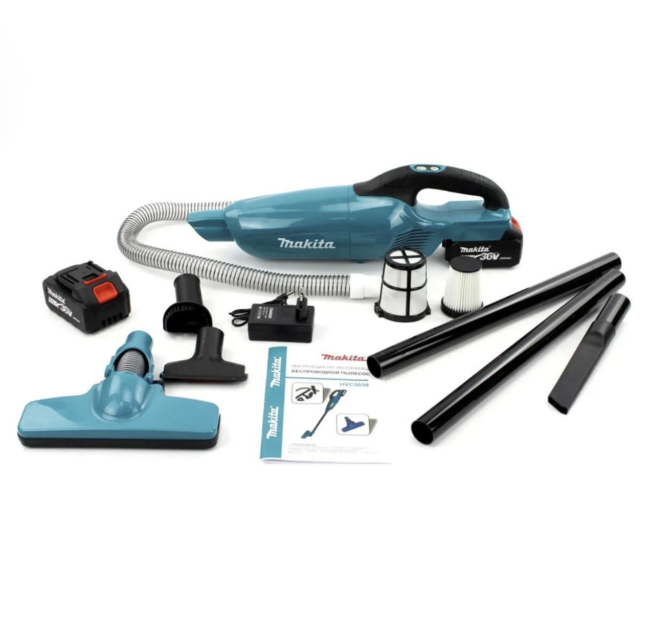 Пилосос акумуляторний Makita 48 V 6 Ah Синьо-чорний (HVC5050) - фото 3 Пилосос акумуляторний Makita 48 V 6 Ah Синьо-чорний (HVC5050) - фото 3