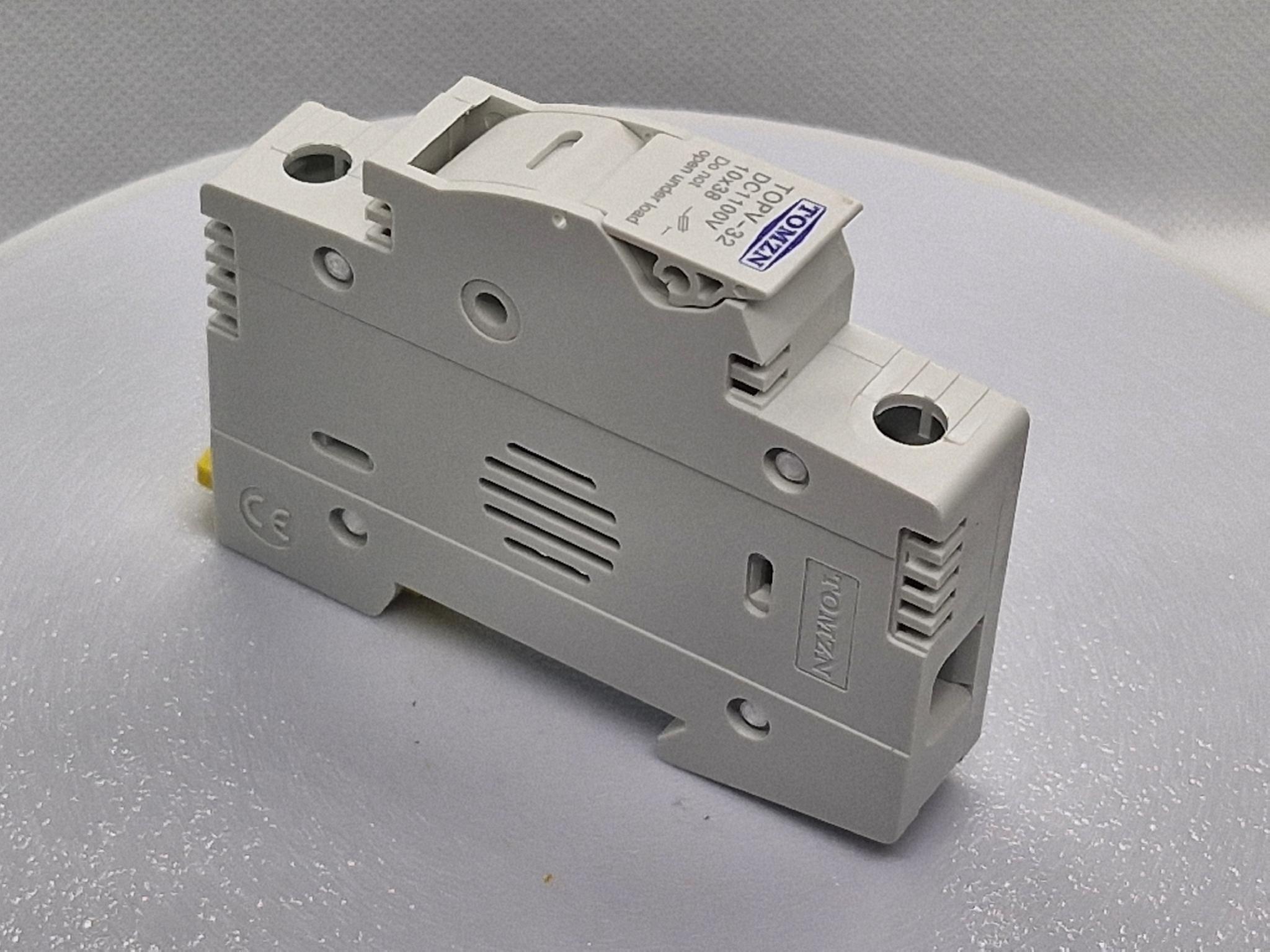 Тримач запобіжника TOMZN +1 32 А DC до 1000V однополюсний 1Р для сонячних панелей PV gPV TOPV-32 на DIN рейку 10x38 мм (98042728) - фото 5