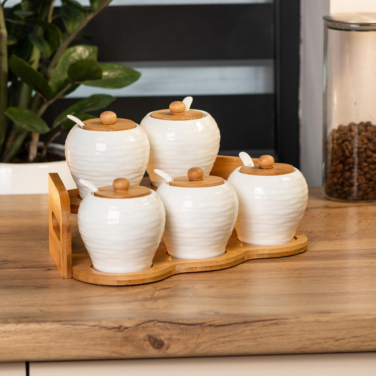 Набор банок для сыпучих продуктов 5 шт. по 250 мл