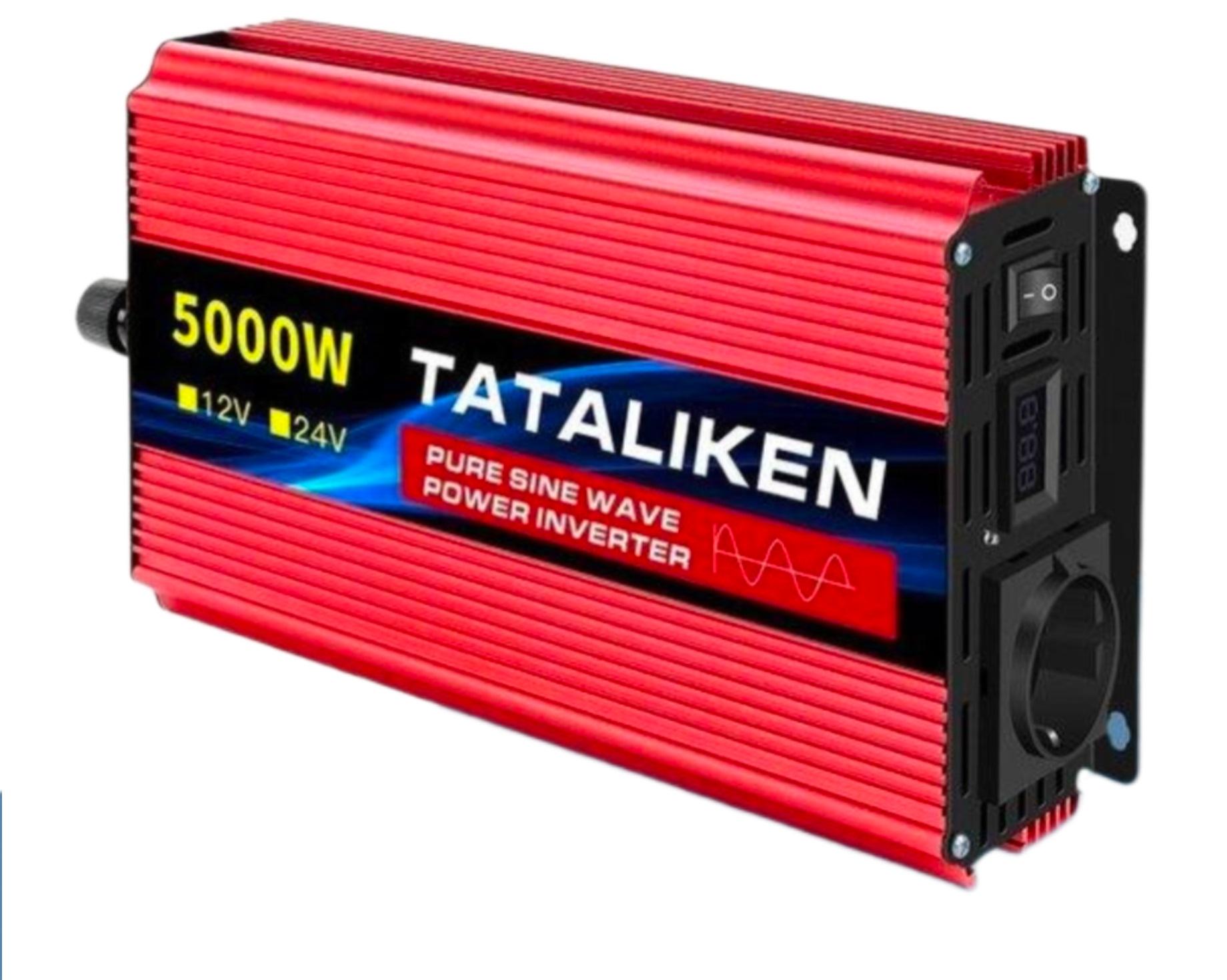 Інвертор перетворювач напруги Tataliken 5000 W синус номінал 2000 Вт 12-220V DC/AC