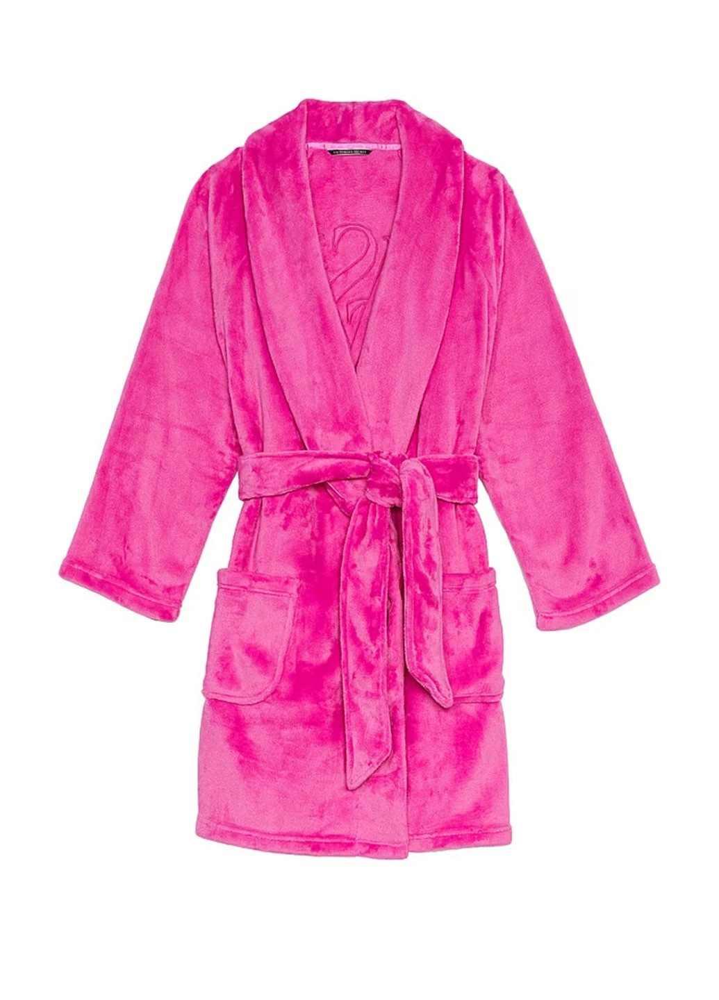 Халат жіночий Victoria's Secret Short Cozy Robe плюшевий XS/S Рожевий (17648642) - фото 3