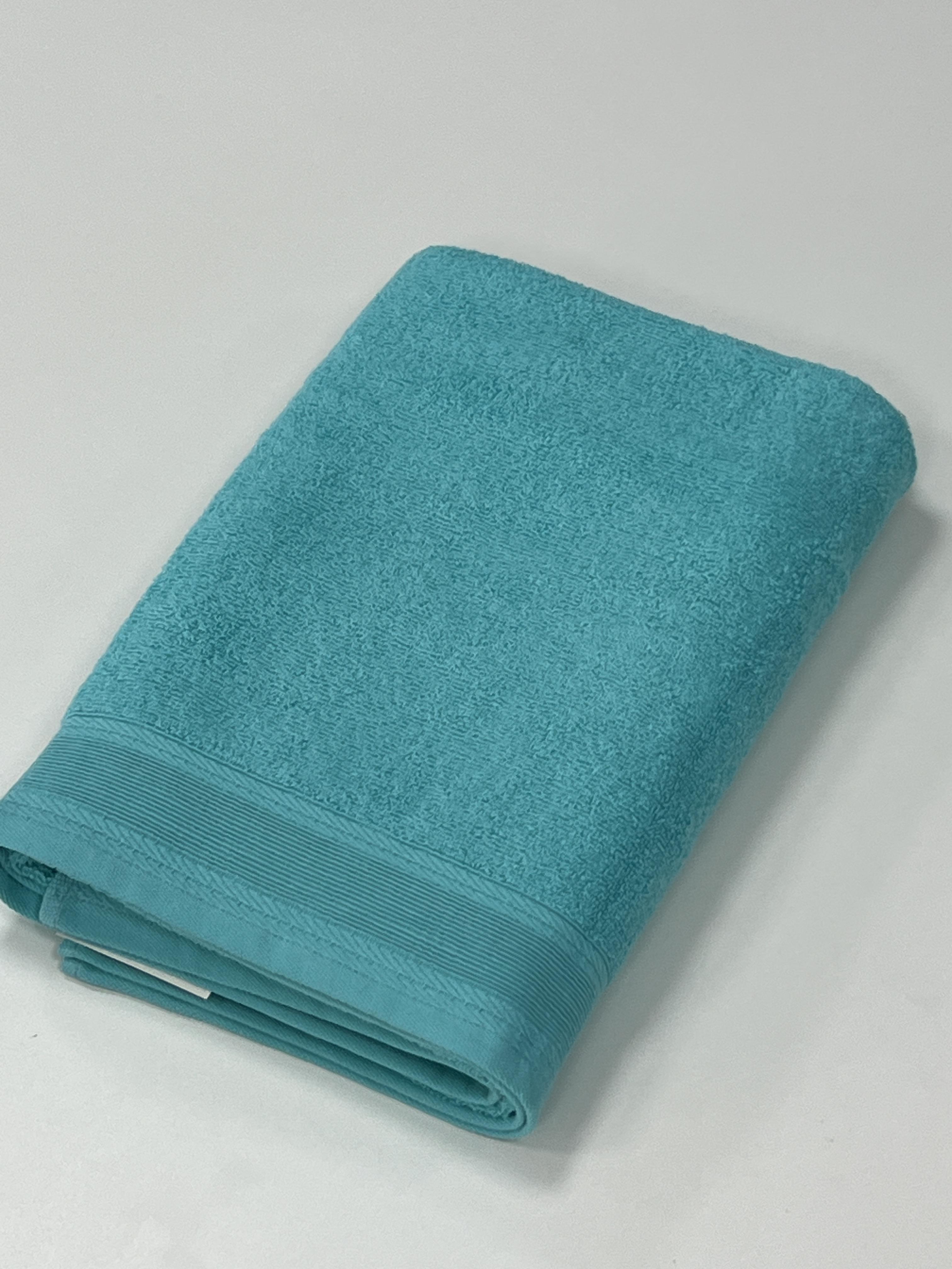 Полотенце махровое с бордюром 400г/м2 100х150 см Бирюзовий (9900227) - фото 2