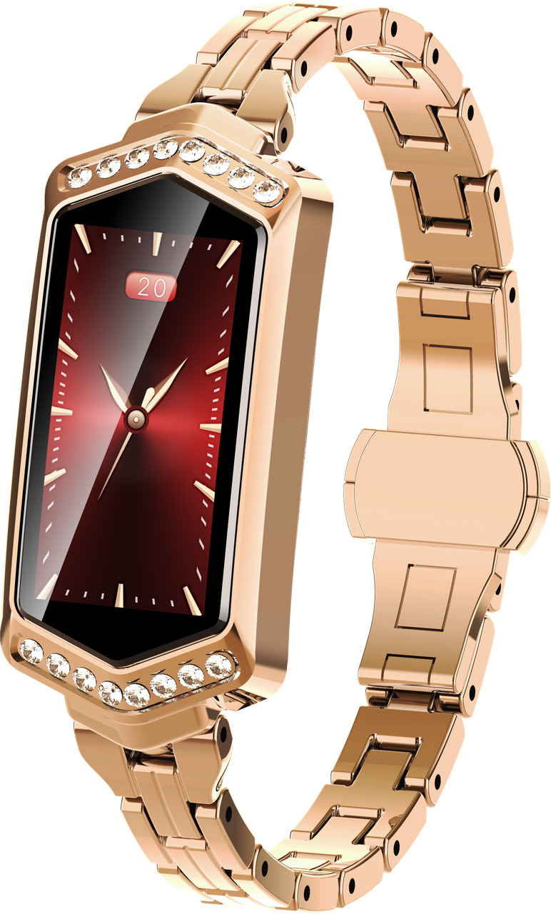 Женский смарт-браслет SUNROZ B78 0,96" IP67 Золотистый (SUN3577)