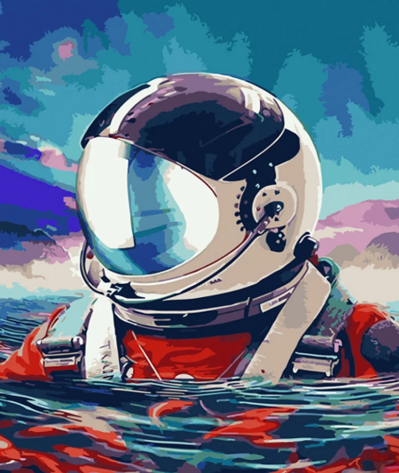 Картина по номерам Strateg В космическом океане 40x50 см (GS568)