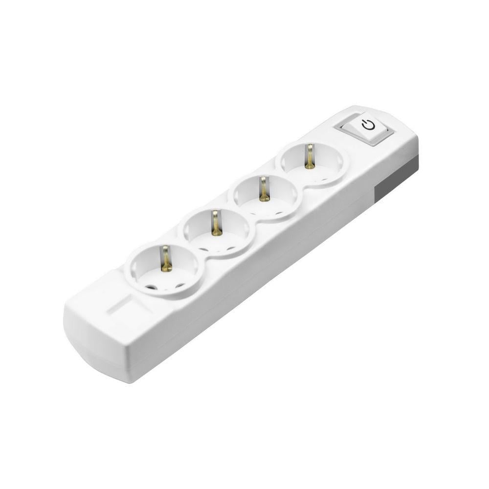 Колодка чотиримісна Violux з заземлення та вимикачем (910250)