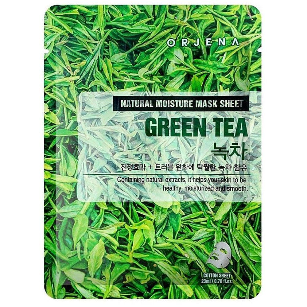 Маска тканинна для обличчя Orjena Natural Moisture Mask Sheet Green Tea з екстрактом зеленого чаю 23 мл (8809446653151)