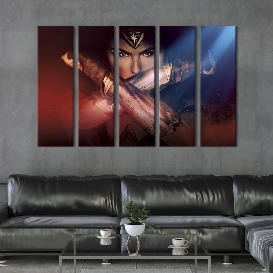 Картина на холсте Супергероиня вселенной DC Чудо-женщина 87x50 см (1414-51)