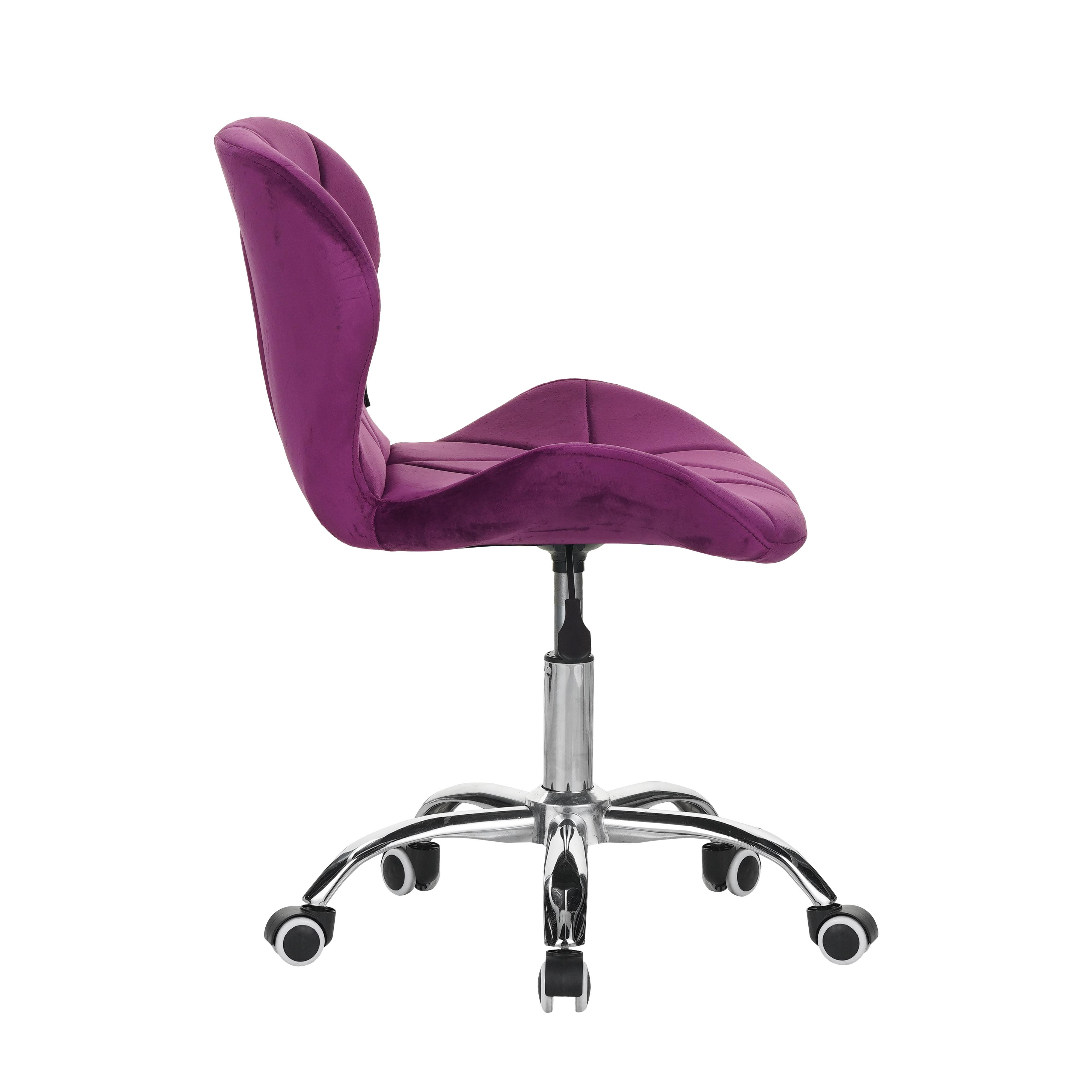 Кресло офисное компьютерное на колесах Bonro B-531 велюр Розовый (5234) - фото 2