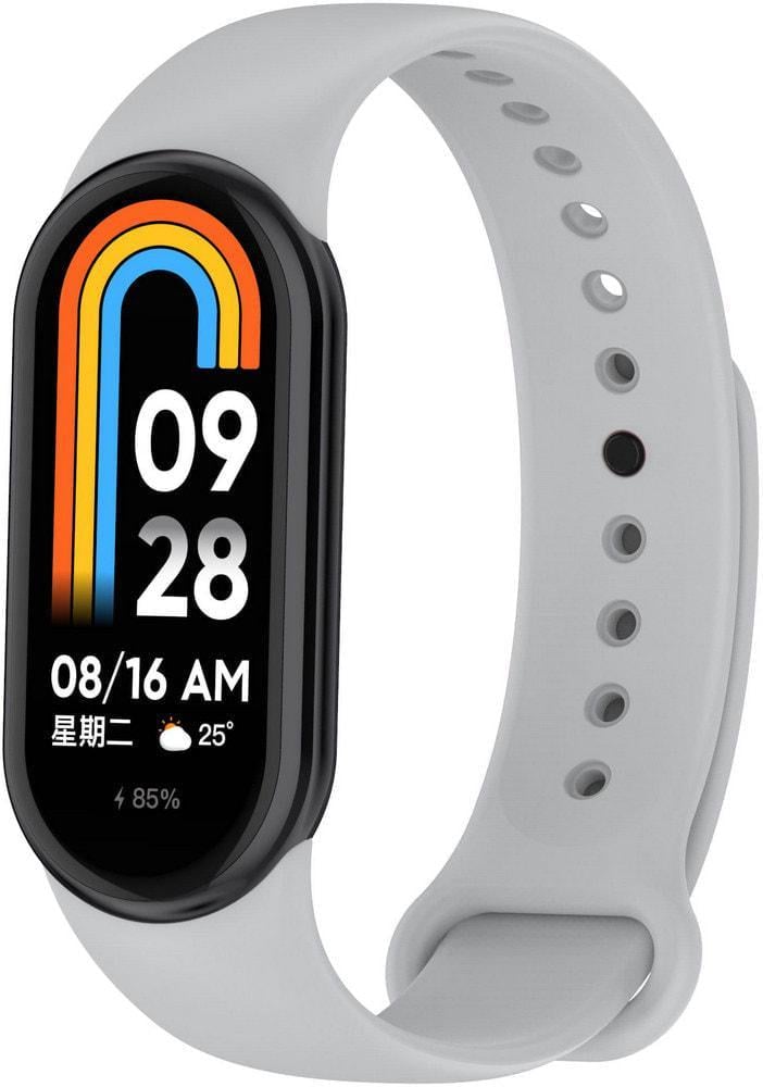 Ремешок Jsota для Xiaomi Mi Smart Band 8 силиконовый Grey (33073-33)
