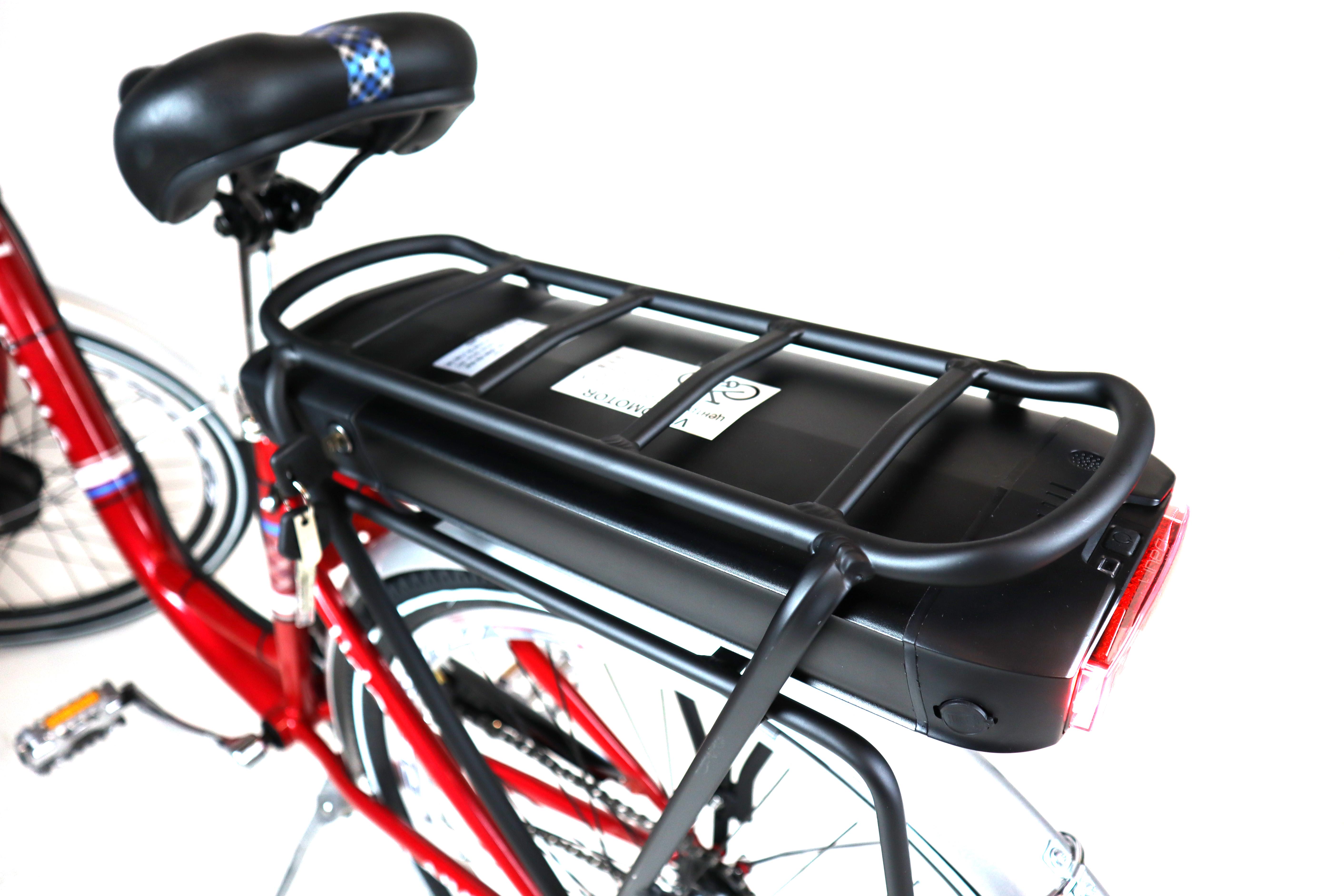 Електровелосипед A002 LIDO 26 колесо 36 В 350 Вт 12 Ач З LCD пультом керування Червоний (10124345) - фото 4