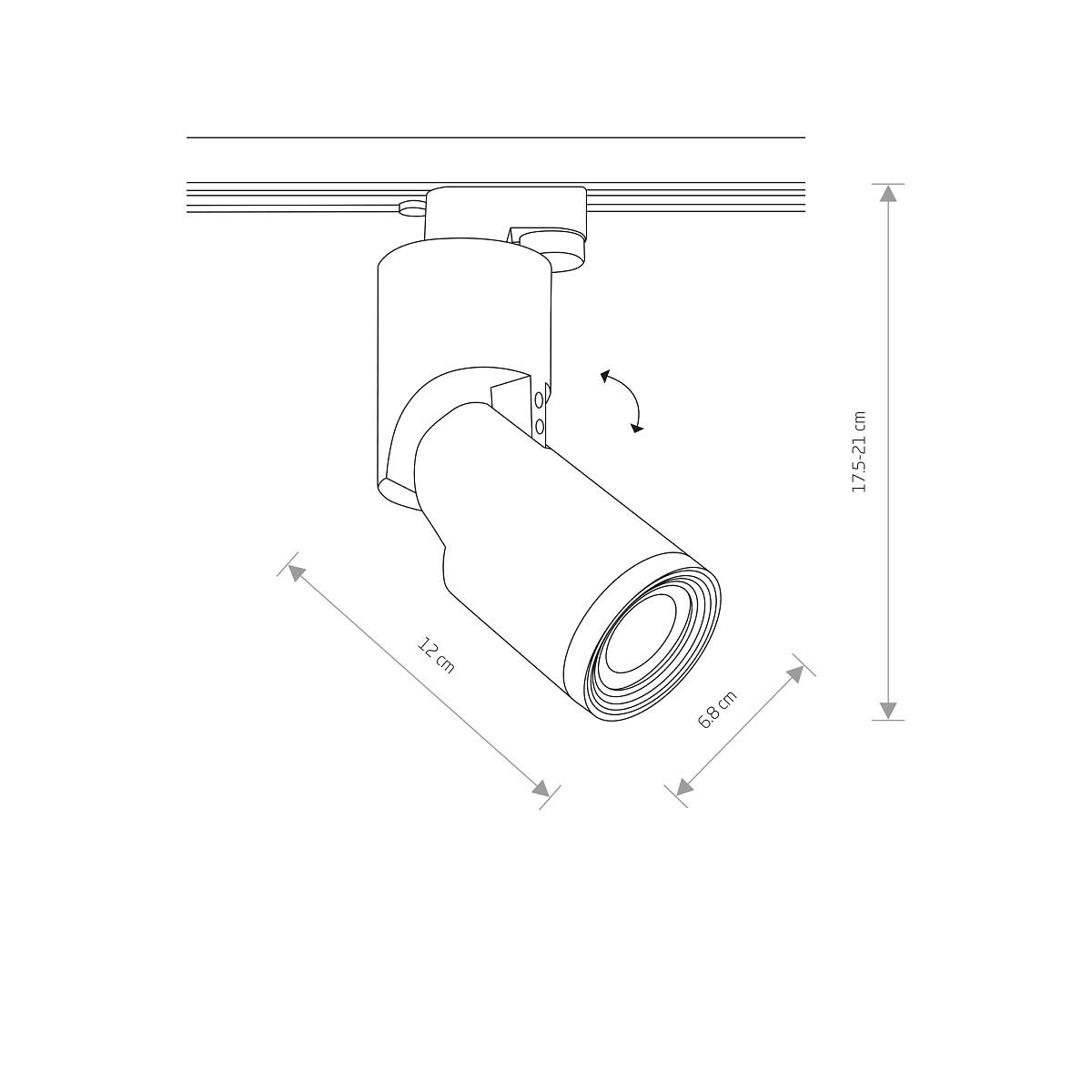 Світильник на трек Nowodvorski 7662 Profile MIKE LED Білий - фото 4 Світильник на трек Nowodvorski 7662 Profile MIKE LED Білий - фото 4