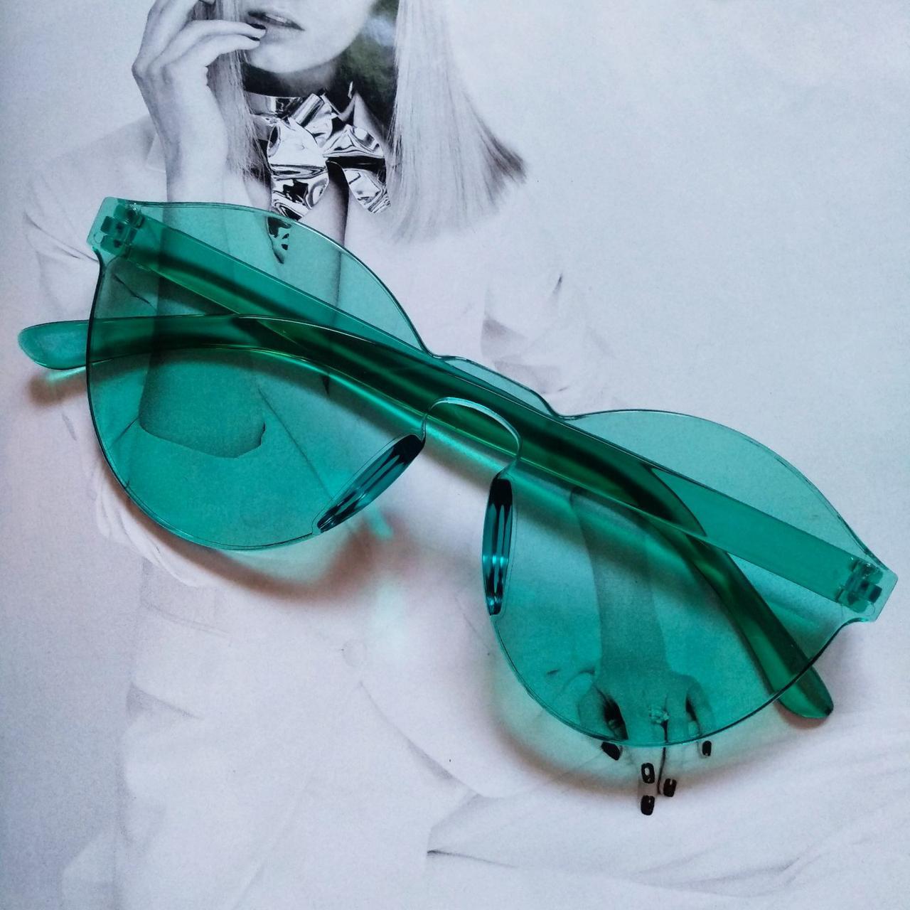 Солнцезащитные очки безоправные Бирюзовый